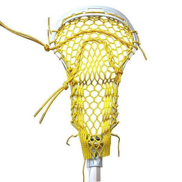 Lacrosse Fanatic Womens Complete Sticks White/Yellow Lax Fan Custom Complete Women&#39;s Lacrosse Stick - White True Prowess with True Lynx Composite Shaft from Lacrosse Fanatic