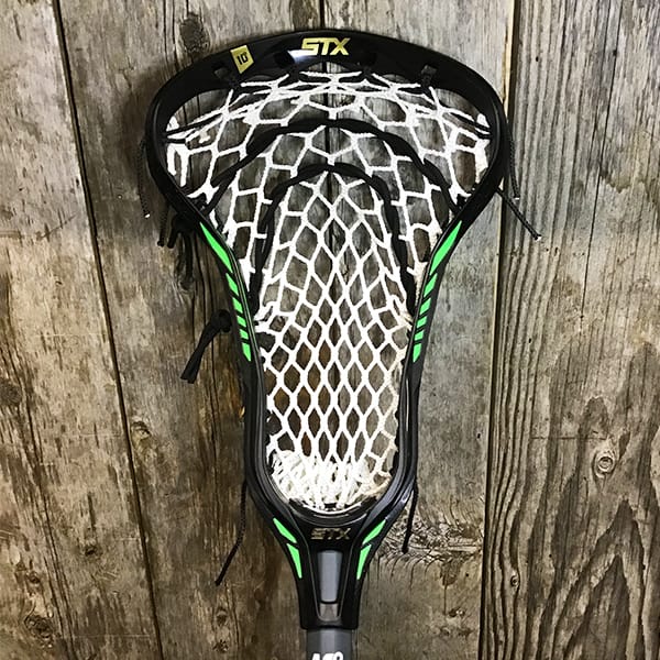 Lacrosse Fanatic Womens Complete Sticks Black/White Lax Fan Custom Complete Womens Lacrosse Stick - Black STX Crux 600 Head with White Crux Pro Mesh and STX shaft from Lacrosse Fanatic