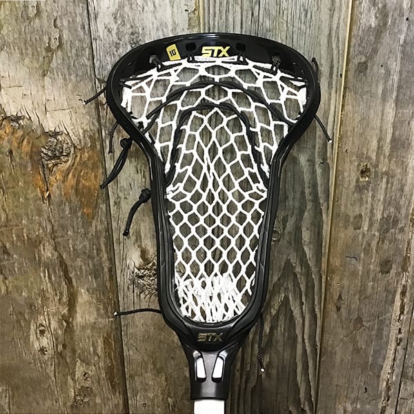 Lacrosse Fanatic Womens Complete Sticks Black/White Lax Fan Custom Complete Womens Lacrosse Stick - Black STX Exult 600 Head with White Crux Mesh Pro and STX shaft (Copy) from Lacrosse Fanatic