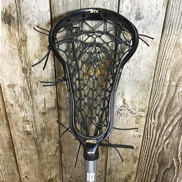 Lacrosse Fanatic Womens Complete Sticks Black/Black Lax Fan Custom Complete Womens Lacrosse Stick - Black STX Exult Pro Head with Black Gait Flex Mesh Pocket and STX shaft from Lacrosse Fanatic