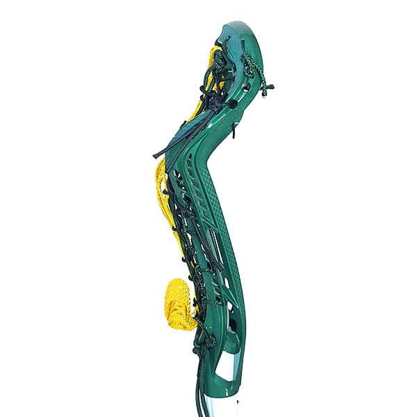 Lacrosse Fanatic Womens Complete Sticks Green//Yellow/White Lax Fan Custom Complete Womens Lacrosse Stick - Dyed Green Gait Whip 2 Head and Yellow Crux Mesh 2 from Lacrosse Fanatic