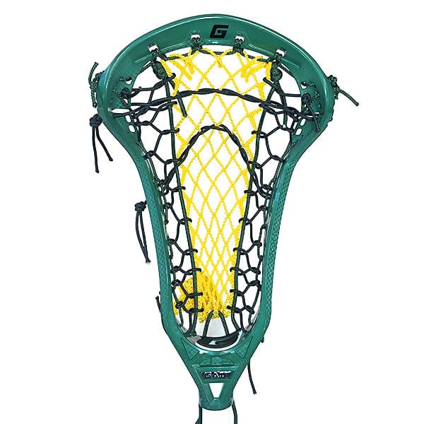 Lacrosse Fanatic Womens Complete Sticks Green//Yellow/White Lax Fan Custom Complete Womens Lacrosse Stick - Dyed Green Gait Whip 2 Head and Yellow Crux Mesh 2 from Lacrosse Fanatic