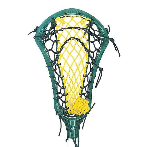 Lacrosse Fanatic Womens Complete Sticks Green//Yellow/White Lax Fan Custom Complete Womens Lacrosse Stick - Dyed Green Gait Whip 2 Head and Yellow Crux Mesh 2 from Lacrosse Fanatic