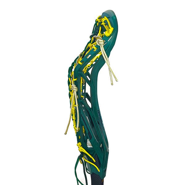 Lacrosse Fanatic Womens Complete Sticks Green/Yellow/White Lax Fan Custom Complete Womens Lacrosse Stick - Dyed Green STX Fortress 600 Head and Green/Yellow Interlocked Pocket from Lacrosse Fanatic