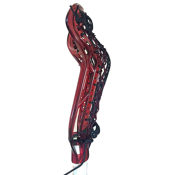 Lacrosse Fanatic Womens Complete Sticks Maroon/Black/White Lax Fan Custom Complete Womens Lacrosse Stick - Dyed Maroon ECD Infinity Pro Head and Black Crux Mesh 2 from Lacrosse Fanatic