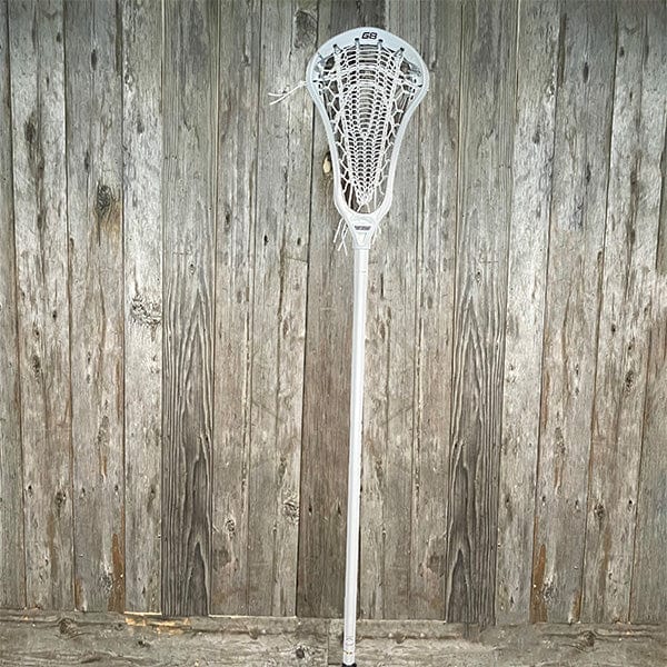 Lacrosse Fanatic Womens Complete Sticks White/White/White Lax Fan Custom Complete Womens Lacrosse Stick - White Gait Whip 2 with White Armor Mesh Runner and True Lynx Composite Shaft from Lacrosse Fanatic