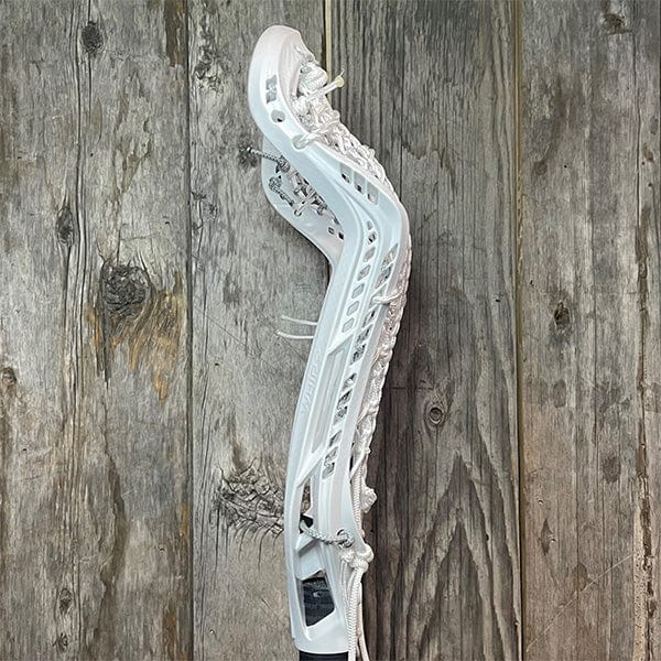 Lacrosse Fanatic Womens Complete Sticks White/White/White Lax Fan Custom Complete Womens Lacrosse Stick - White Gait Whip 2 with White Armor Mesh Runner and True Lynx Composite Shaft from Lacrosse Fanatic