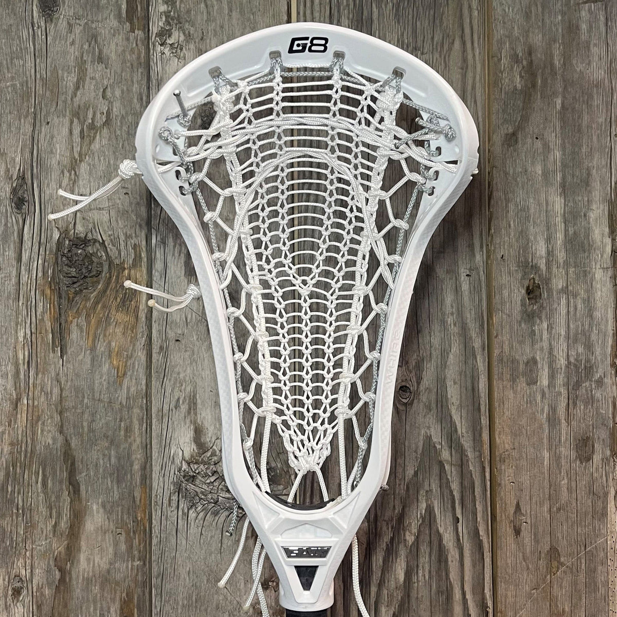 Lacrosse Fanatic Womens Complete Sticks White/White/White Lax Fan Custom Complete Womens Lacrosse Stick - White Gait Whip 2 with White Armor Mesh Runner and True Lynx Composite Shaft from Lacrosse Fanatic