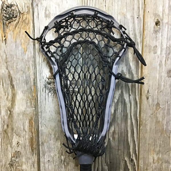Lacrosse Fanatic Womens Complete Sticks Graphite/Black Lax Fan Custom Strung Graphite STX Exult 600 Womens Lacrosse Head with Black Crux Mesh Runner from Lacrosse Fanatic