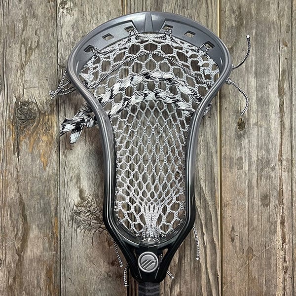 Maverik Mens Heads Black/Grey Lax Fan Custom Dyed Black/Grey Maverik Kinetik 3 Mens Lacrosse Head with Grey StringKing Type 3sMesh from Lacrosse Fanatic