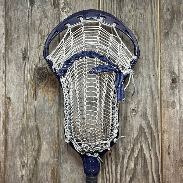 Maverik Mens Heads Navy Blue Lax Fan Custom Dyed Navy Blue Maverik Tactik 3 Mens Lacrosse Head with Silver Armor Mesh Spyder Wire from Lacrosse Fanatic