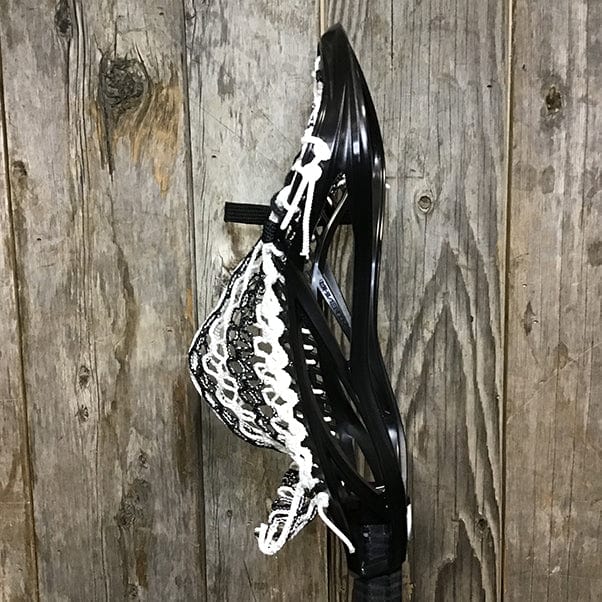 Maverik Mens Heads Black/Black Striker Lax Fan Custom Strung Black Maverik Kinetik 3 Mens Lacrosse Head with Black Storm Striker Hero 4.0 Mesh from Lacrosse Fanatic