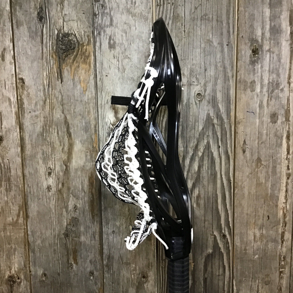 Maverik Mens Heads Black/Black Striker Lax Fan Custom Strung Black Maverik Kinetik 3 Mens Lacrosse Head with Black Storm Striker Hero 4.0 Mesh from Lacrosse Fanatic