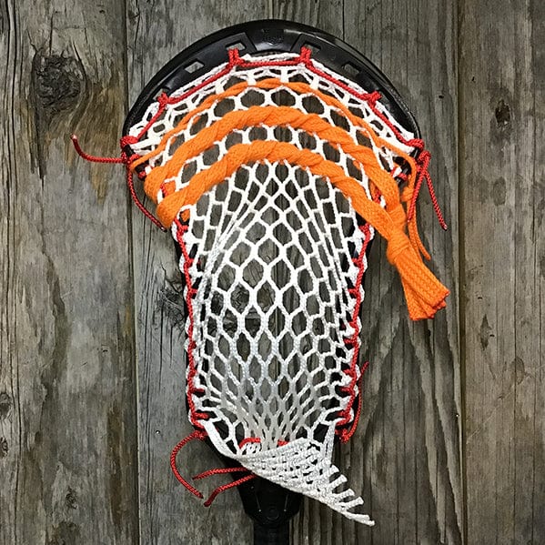 Maverik Mens Heads Black/White Lax Fan Custom Strung Black Maverik Kinetik 3 Mens Lacrosse Head with White Hero Mesh from Lacrosse Fanatic