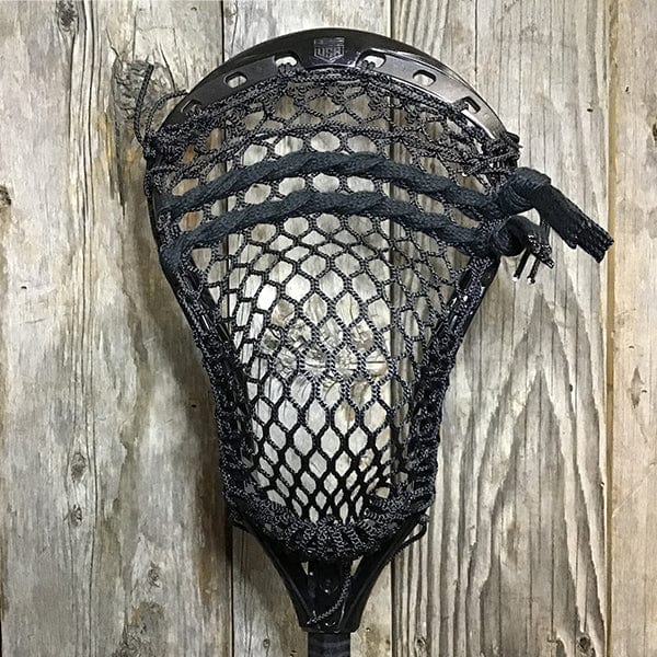 Maverik Mens Heads Black/Black Lax Fan Custom Strung Black Maverik Tank 2 Mens Lacrosse Head with Black Hero Mesh from Lacrosse Fanatic