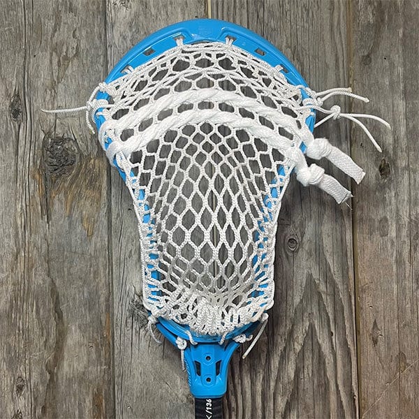 Maverik Mens Heads Blue Lax Fan Custom Strung Blue Maverik Havok 2 Mens Lacrosse Head with White Hero Mesh from Lacrosse Fanatic