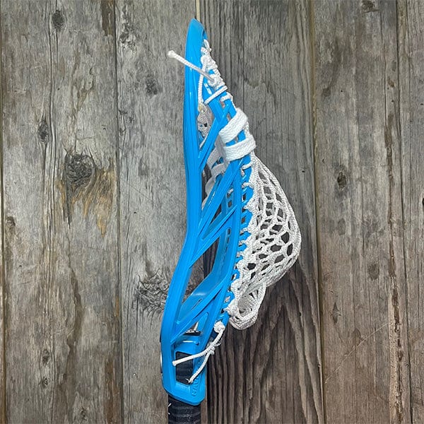 Maverik Mens Heads Blue Lax Fan Custom Strung Blue Maverik Havok 2 Mens Lacrosse Head with White Hero Mesh from Lacrosse Fanatic