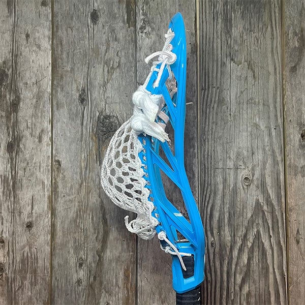 Maverik Mens Heads Blue Lax Fan Custom Strung Blue Maverik Havok 2 Mens Lacrosse Head with White Hero Mesh from Lacrosse Fanatic