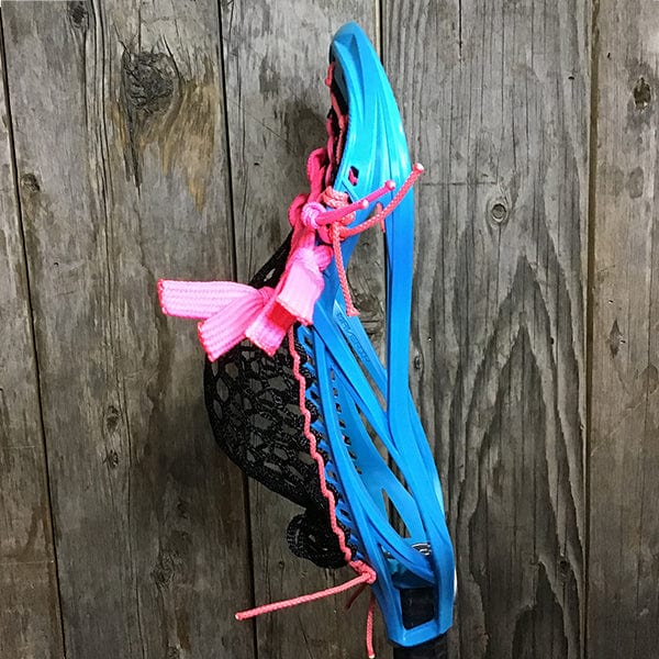 Maverik Mens Heads Blue/Black Lax Fan Custom Strung Blue Maverik Kinetik 3 Mens Lacrosse Head with Black Hero Mesh from Lacrosse Fanatic