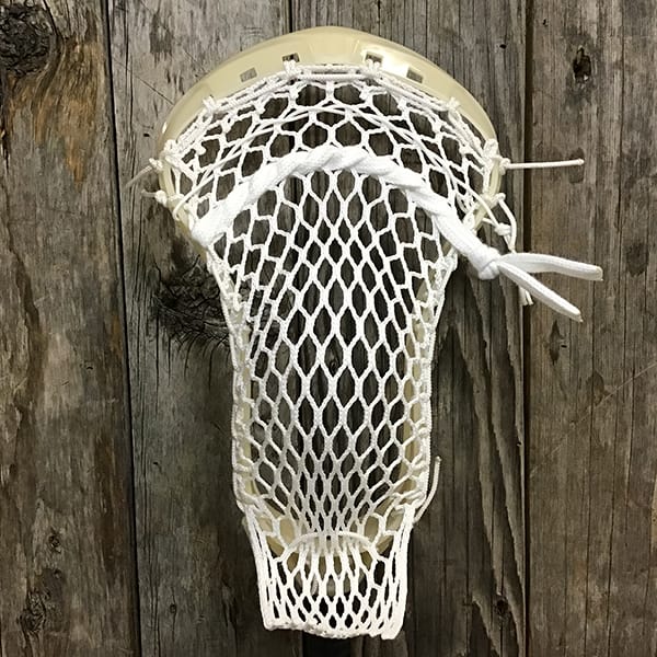 Maverik Mens Heads Bone/White Lax Fan Custom Strung Bone Maverik Logic Mens Lacrosse Faceoff Head with White StringKing 4f Mesh from Lacrosse Fanatic