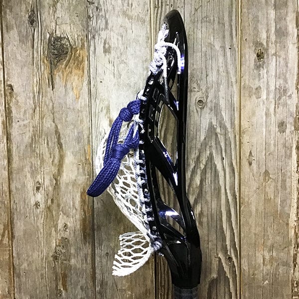 Maverik Mens Heads Black/Grey/Navy Lax Fan Custom Strung Chrome Black Adrenaline Nomad Mens Lacrosse Head with Grey Hero Mesh from Lacrosse Fanatic