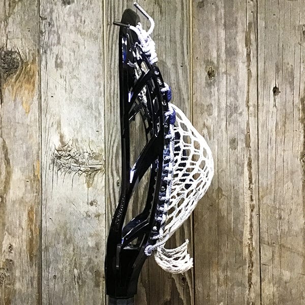 Maverik Mens Heads Black/Grey/Navy Lax Fan Custom Strung Chrome Black Adrenaline Nomad Mens Lacrosse Head with Grey Hero Mesh from Lacrosse Fanatic