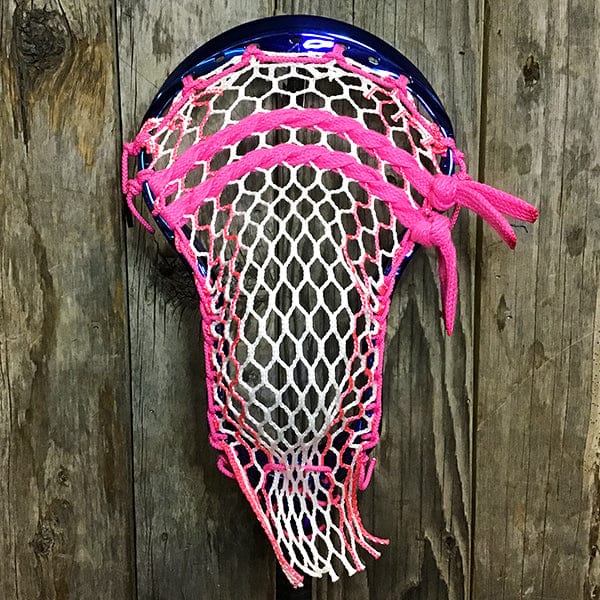 Maverik Mens Heads Green/Black Lax Fan Custom Strung Chrome Blue Adrenaline Automatic Mens Lacrosse Head with Pink Hero 4 Mesh from Lacrosse Fanatic