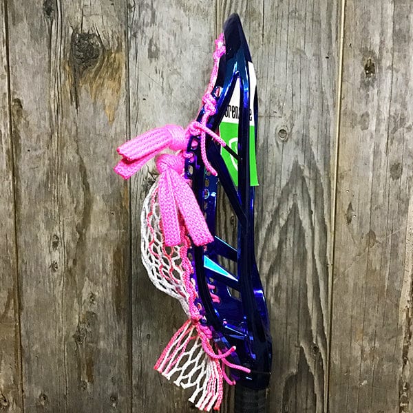 Maverik Mens Heads Green/Black Lax Fan Custom Strung Chrome Blue Adrenaline Automatic Mens Lacrosse Head with Pink Hero 4 Mesh from Lacrosse Fanatic