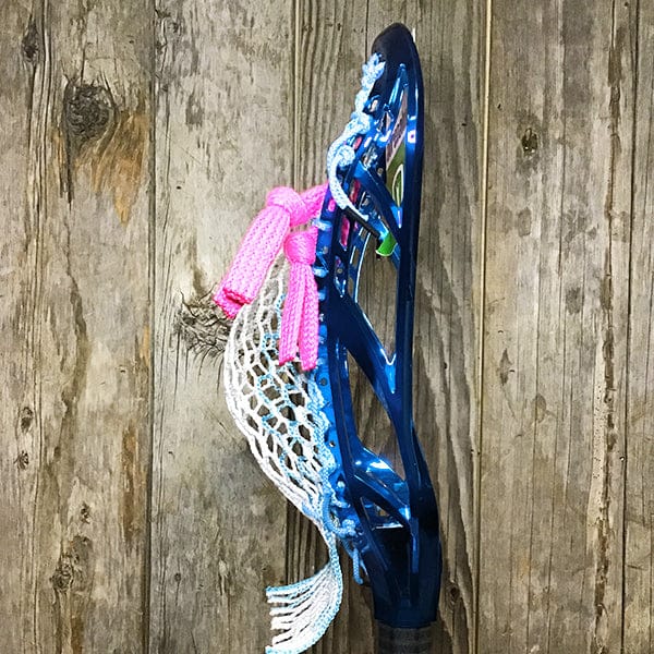 Maverik Mens Heads Blue/Pink Lax Fan Custom Strung Chrome Blue Adrenaline Nomad Mens Lacrosse Head with Carolina Hero 4 Mesh from Lacrosse Fanatic