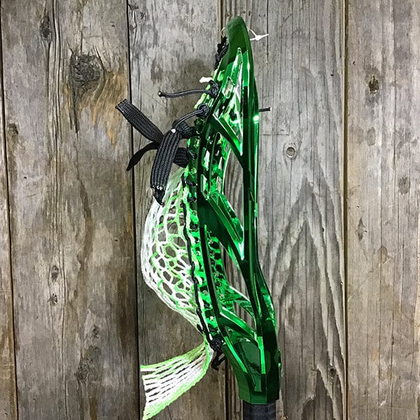Maverik Mens Heads Green/Black Lax Fan Custom Strung Chrome Green Adrenaline Nomad Mens Lacrosse Head with Neon Green Hero 4 Mesh from Lacrosse Fanatic