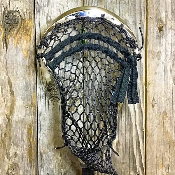 Maverik Mens Heads Silver/Black Lax Fan Custom Strung Chrome Silver Adrenaline Automatic Mens Lacrosse Head with Black Hero 4 Mesh from Lacrosse Fanatic