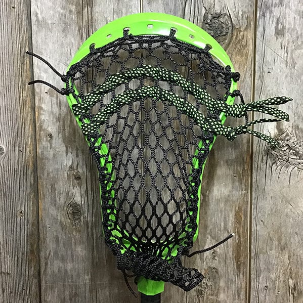 Maverik Mens Heads Green/Black Lax Fan Custom Strung Green Adrenaline Nomad Mens Lacrosse Head with Black Hero Mesh from Lacrosse Fanatic