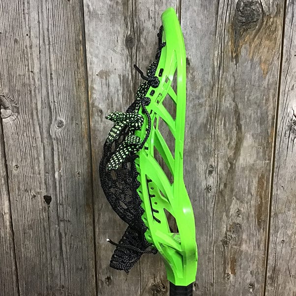 Maverik Mens Heads Green/Black Lax Fan Custom Strung Green Adrenaline Nomad Mens Lacrosse Head with Black Hero Mesh from Lacrosse Fanatic