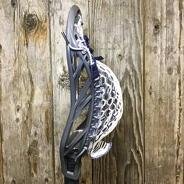 Maverik Mens Heads Grey/Navy Lax Fan Custom Strung Grey Maverik Havok 2.0 Mens Lacrosse Head with Navy Striker Hero Mesh from Lacrosse Fanatic