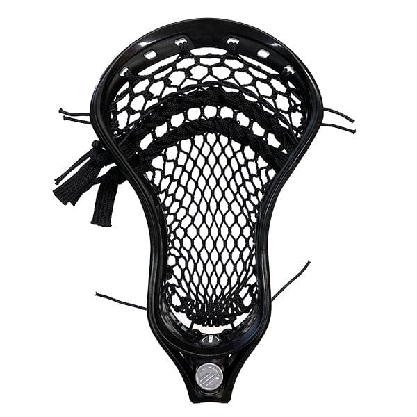 Lax Fan Custom Strung Maverik Tactik 3 Mens Lacrosse Head Black with Lacrosse Fanatic