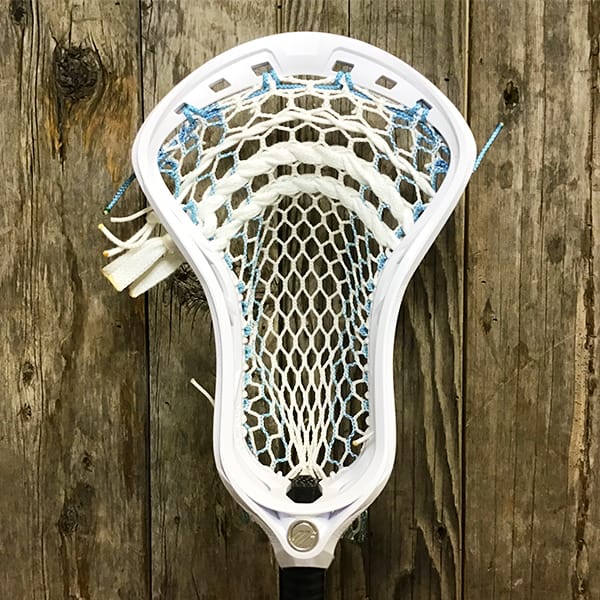 Maverik Mens Heads White/Carolina Lax Fan Custom Strung White Maverik Kimera Mens Lacrosse Head with Carolina Striker Hero Mesh from Lacrosse Fanatic