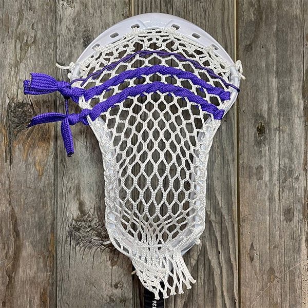 Maverik Mens Heads White/White Lax Fan Custom Strung White Maverik Optik 3 Mens Lacrosse Head with White Hero Mesh from Lacrosse Fanatic