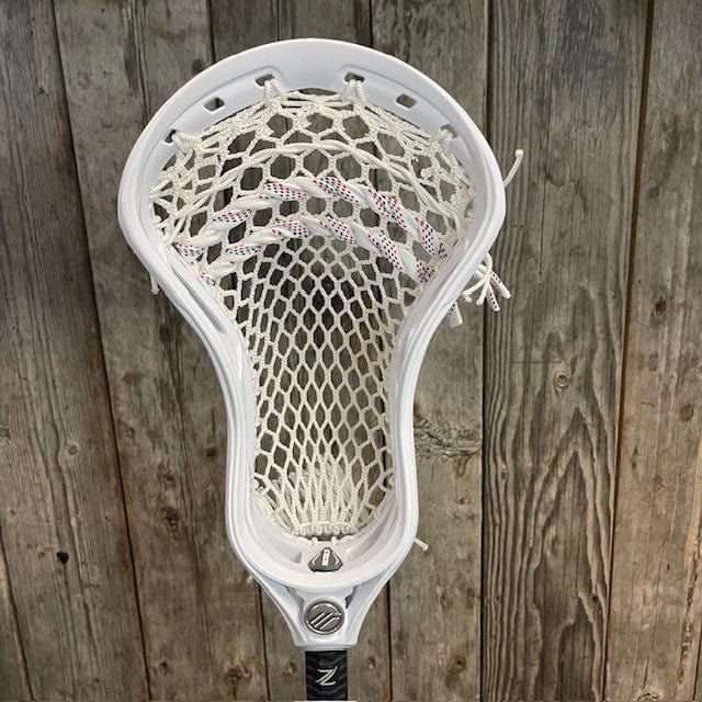 Lax Fan Custom Strung White Maverik Tactik 3 Mens Lacrosse Head with W Lacrosse Fanatic
