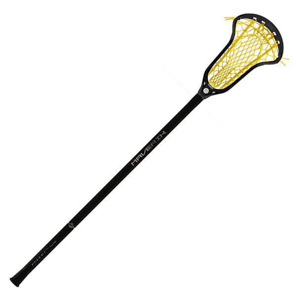 Maverik Womens Complete Sticks Black/Yellow/Black Maverik Ascent PRO Mesh Runner Women&#39;s Complete Lacrosse Stick from Lacrosse Fanatic
