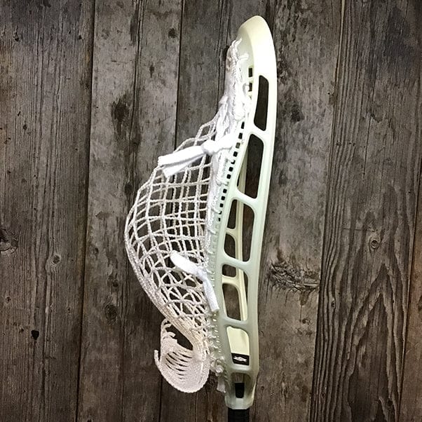 StringKing Goalie Heads Raw/White Lax Fan Custom Strung Raw StringKing Mark 2G Stiff Goalie Lacrosse Head with White ECD Impact Mesh from Lacrosse Fanatic