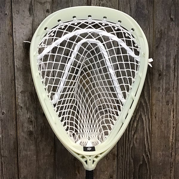 StringKing Goalie Heads Raw/White Lax Fan Custom Strung Raw StringKing Mark 2G Stiff Goalie Lacrosse Head with White ECD Impact Mesh from Lacrosse Fanatic