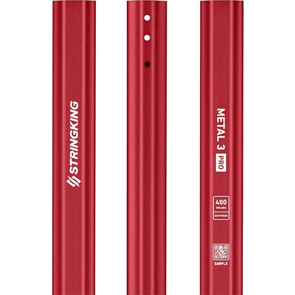 StringKing Mens Handles Red StringKing Metal 3 Pro 400 - Color Series Men's 60" Defense Shaft from Lacrosse Fanatic