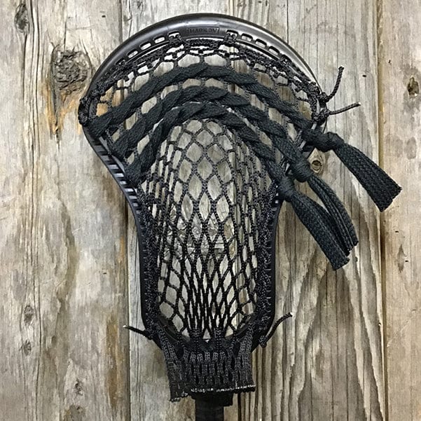 StringKing Mens Heads Black/Black Lax Fan Custom Strung Black StringKing Mark 3V Mens Lacrosse Head with Black Type 5s In A Brennan O'Neill Replica Pocket from Lacrosse Fanatic