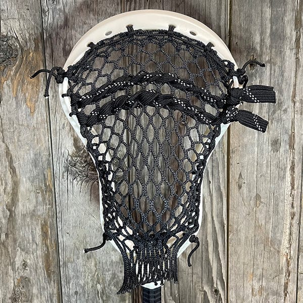 StringKing Mens Heads Raw/Black Lax Fan Custom Strung Raw StringKing Mark 2D Mens Lacrosse Head with Black Type 3x Semi-Hard Mesh from Lacrosse Fanatic