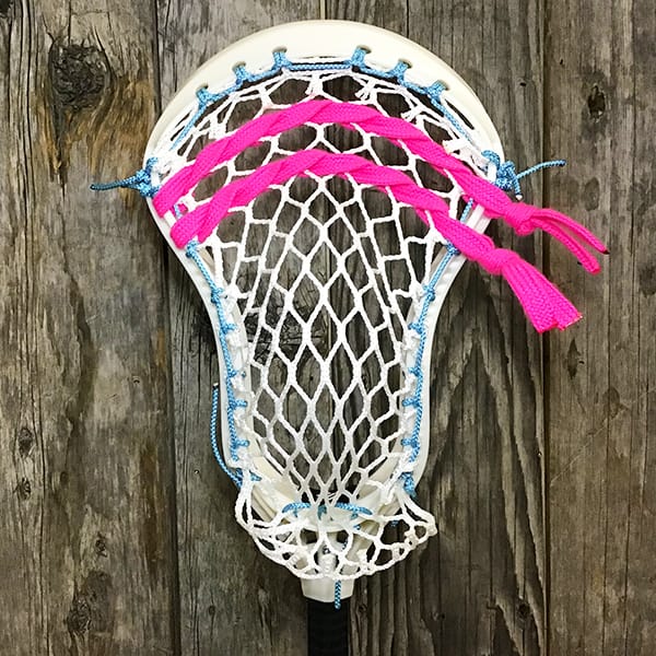 StringKing Mens Heads Raw/White Lax Fan Custom Strung Raw StringKing Mark 2T Mens Lacrosse Head with ECD 7 Diamond Hero Mesh from Lacrosse Fanatic