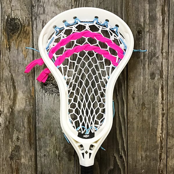 StringKing Mens Heads Raw/White Lax Fan Custom Strung Raw StringKing Mark 2T Mens Lacrosse Head with ECD 7 Diamond Hero Mesh from Lacrosse Fanatic