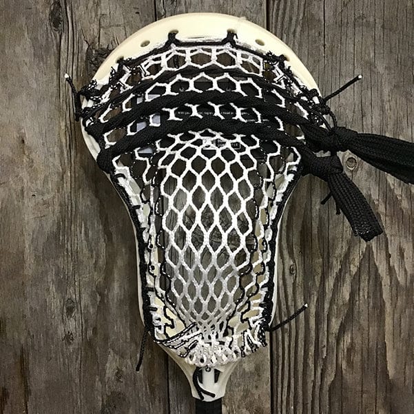 StringKing Mens Heads Raw/Black Lax Fan Custom Strung Raw StringKing Mark 2V Mens Lacrosse Head with Black Striker Hero Mesh from Lacrosse Fanatic