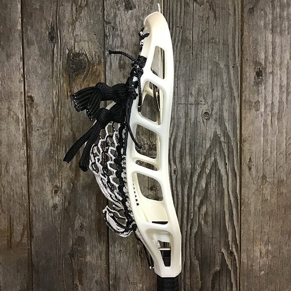 StringKing Mens Heads Raw/Black Lax Fan Custom Strung Raw StringKing Mark 2V Mens Lacrosse Head with Black Striker Hero Mesh from Lacrosse Fanatic
