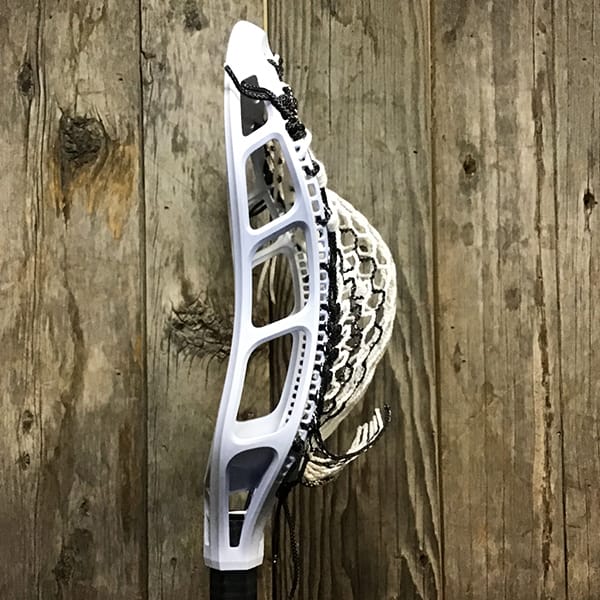 StringKing Mens Heads Raw/Black Lax Fan Custom Strung White StringKing Mark 2T Mens Lacrosse Head with Black Striker Hero Mesh from Lacrosse Fanatic