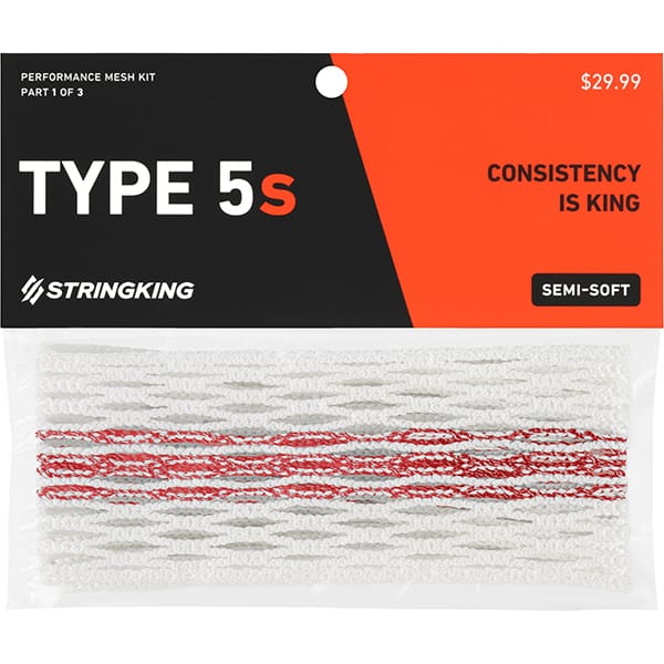 StringKing Stringing Supplies StringKing Type 5s Semi-Soft Tracer Lacrosse Mesh from Lacrosse Fanatic
